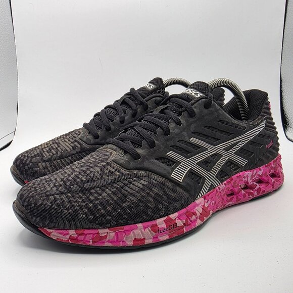Asics FuzeX Breast Cancer Awareness Mens Size 9 Black Pink Athletic Shoes T6J2N - Picture 4 of 13